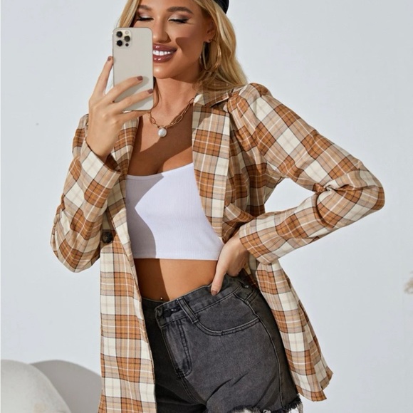 Double button flap belted blazer/dress - Picture 6 of 6